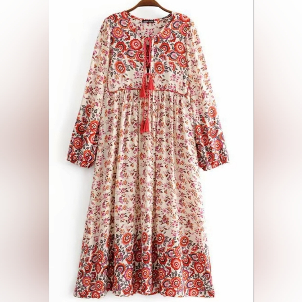 Lance Cade Chic Floral Boho Women's Maxi Dress